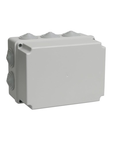 Коробка распаячная КМ41246 190х140х120 открытой проводки IP55 10 гермовводов серая (UKO10-190-140-120-K41-55). Коробка распаячная безгалогенная (HF). IEK в Нижневартовске