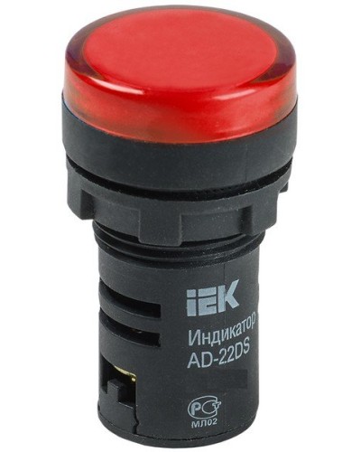 Лампа AD22DS (LED) матрица D22мм красный 12В AC/DC (BLS10-ADDS-012-K04). Светосигнальный индикатор. IEK в Нижневартовске