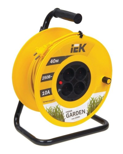 УК40 4 места, 40м (WKP23-10-04-40). Удлинитель на катушке Garden. IEK в Нижневартовске