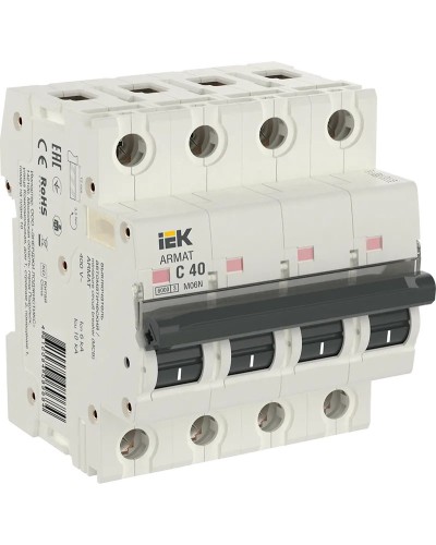 M06N 4P C 40А 6кА ARMAT (AR-M06N-4-C040). Автоматический выключатель. IEK в Нижневартовске