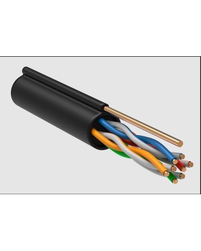 GENERICA U/UTP 5E 24AWG 4PR LDPE трос черный (BC3-C5E04-159-305-R-G). Кабель «витая пара» (LAN) для структурированных систем связи. IEK в Нижневартовске