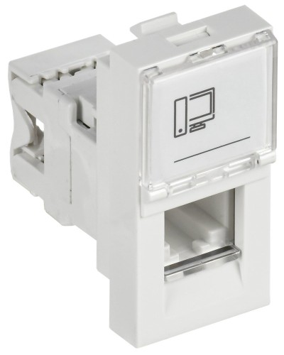 Розетка RJ45 кат.6 PRIMER РКИ-10-00-П-6 белый IEK (PR-KK40D-RI-0-1-C06U-K01). Розетка RJ-45. IEK в Нижневартовске