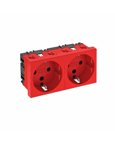 STD-D0 SRO2, (6120028). Розетка 0° двойная 2х2К+З, со шторками, 16А 250В красная. OBO Bettermann в Нижневартовске