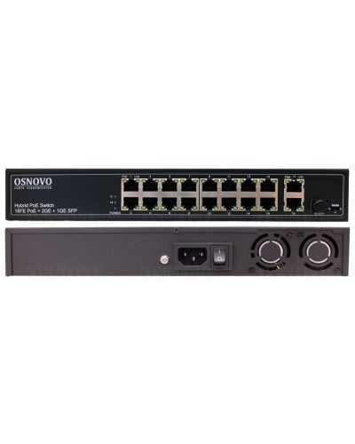 SW-61621(300W). Коммутатор 16-портовый Fast Ethernet с PoE. OSNOVO в Нижневартовске