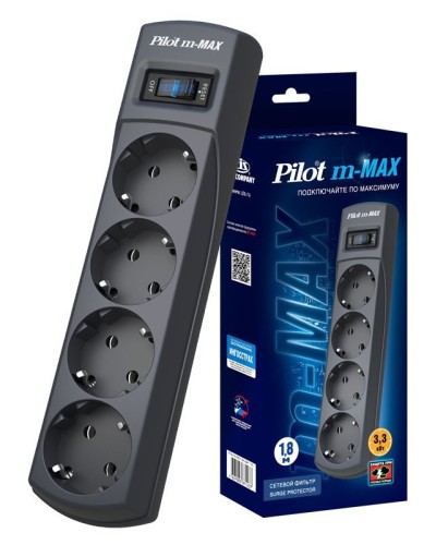 Pilot m-MAX 1.8м. Сетевой фильтр. Pilot в Нижневартовске