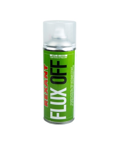 Очиститель печатных плат FLUX OFF, REXANT, 400 мл, аэрозоль (85-0003): Баллон с очистителем в Нижневартовске