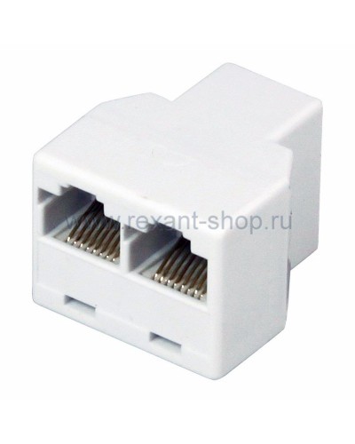 Двойник компьютерный UTP RJ-45(8P8C) (гнездо - 2 гнезда) REXANT (03-0103): Кабельный соединитель в Нижневартовске