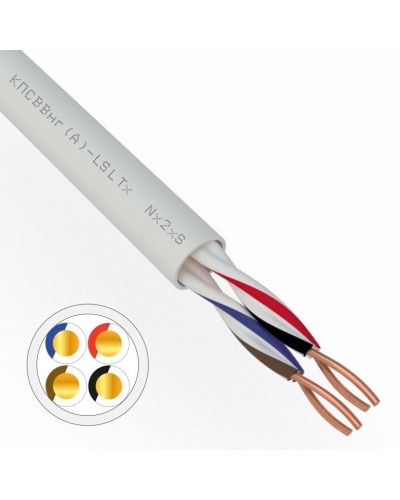 КПСВВнг(А)-LSLTx 2х2х0,5 REXANT (01-4875). Кабель для систем передачи данных пониженной пожароопасности c низким дымо- и газовыделением, с низкой токсичностью продуктов горения. Rexant в Нижневартовске