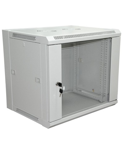Шкаф телекоммуникационный 19 настенный 6U 600×450×370 мм (ШxГxВ) - передняя дверь стекло, боковые стенки съемные (разобранный), RAL 7035 (04-2200). Шкаф телекоммуникационный 19 настенный 6U. Rexant в Нижневартовске