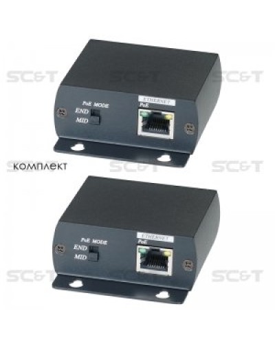 IP01P. Удлинитель Ethernet с PoE. SC&T в Нижневартовске
