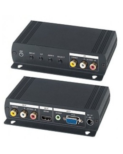 AD001HH. Преобразователь композитного видео и аудиосигналов в VGA и HDMI. SC&T в Нижневартовске