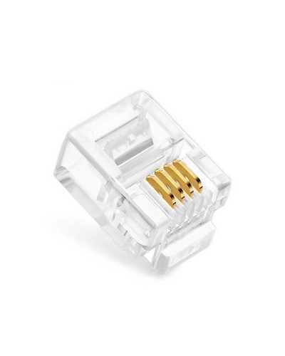 Коннекторы 6P4C (RJ-11) (100шт) (10-0227). Телефонный разъем 6P4C (RJ-11). SUPRLAN в Нижневартовске