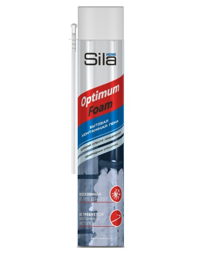 Пена монтажная SILA HOME OPTIMUM FOAM, всесезонная, 750 мл. Пена монтажная. Sila в Нижневартовске