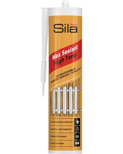 Герметик Sila PRO Max Sealant, High Temp, термостойкий, 280 мл. Герметик силиконовый термостойкий, красный. Sila в Нижневартовске