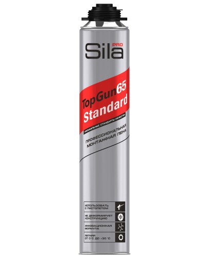 Пена монтажная Sila Pro TopGun 65 STANDARD, 850 мл. Пена монтажная профессиональная. Sila в Нижневартовске