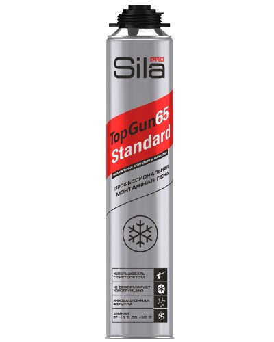 Пена монтажная Sila Pro TopGun 65 STANDARD winter, 850 мл. Пена монтажная профессиональная. Sila в Нижневартовске