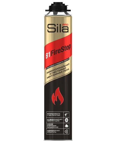 Пена огнестойкая Sila Pro B1 Firestop, 750 мл: Пена монтажная профессиональная в Нижневартовске