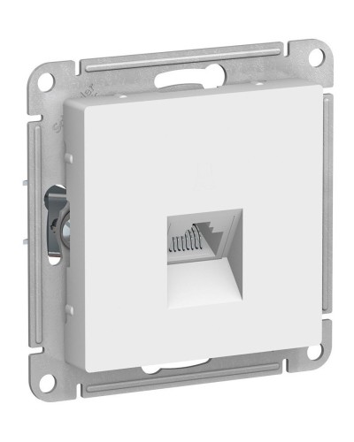 AtlasDesign розетка RJ45, кат. 5Е, 1-местная, скрытой установки, механизм, белый (ATN000183). Розетка компьютерная. Systeme Electric в Нижневартовске