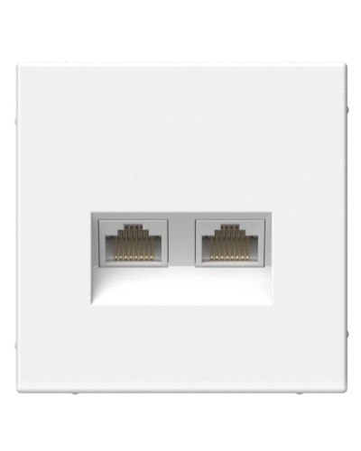 ArtGallery розетка двойная RJ45, кат. 6Е, скрытой установки, механизм, белый (GAL000188). Розетка компьютерная. Systeme Electric в Нижневартовске