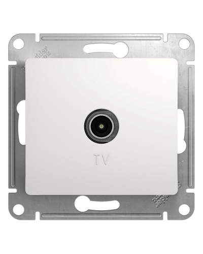 Glossa розетка TV антенна коннектор, 1-местная, скрытой установки, механизм, белый (GSL000193). Розетка TV антенна. Systeme Electric в Нижневартовске