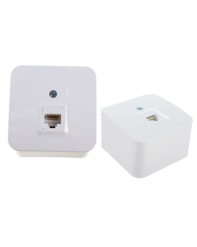 BLANCA розетка RJ45 1-местная, кат. 5Е, открытой установки, белый (BLNIA045001). Розетка компьютерная с изолированной пластиной. Systeme Electric в Нижневартовске