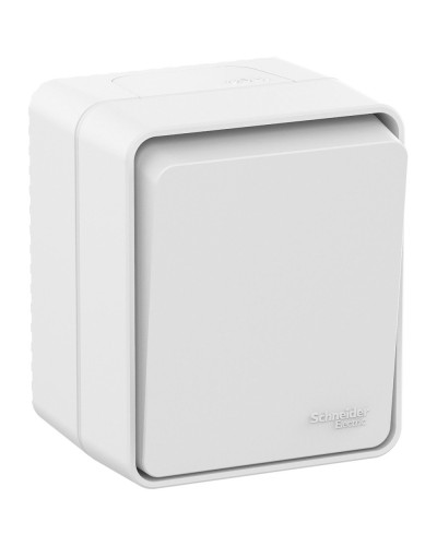 AtlasDesign PROFI54 выключатель 1-клавишный, открытой установки, белый (ATN540111). Выключатель. Systeme Electric в Нижневартовске