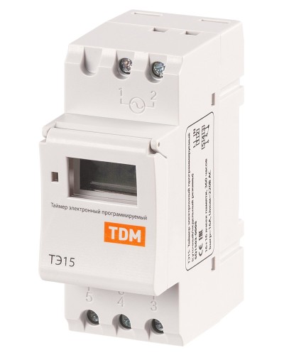 ТЭ15-1мин/7дн-16on/off-16А-DIN TDM (SQ1503-0005). Таймер электронный. TDM ЕLECTRIC в Нижневартовске