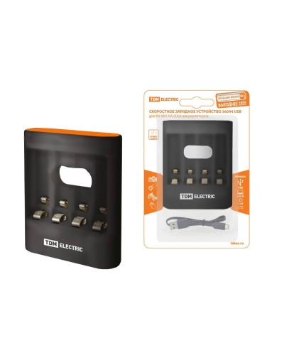 Зарядное устройство 36044 (3600mA 4слота АА/ААА 4 кан.USB) (SQ1702-0100). Зарядное устройство. TDM ЕLECTRIC в Нижневартовске