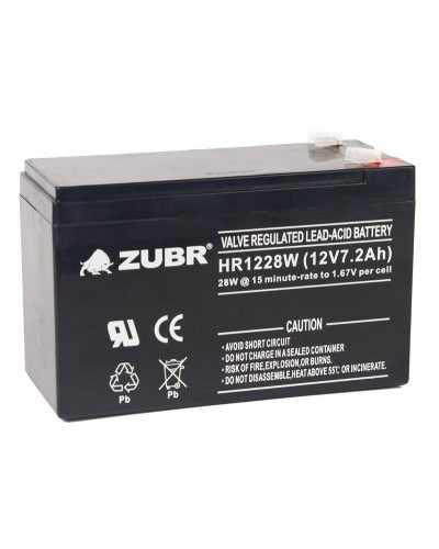 ZUBR HR 1228W (12V, 7,2Ah). Аккумулятор герметичный свинцово-кислотный. ZUBR в Нижневартовске