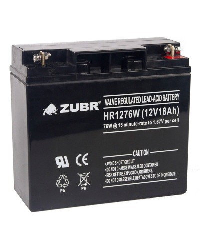 ZUBR HR 1276W (12V, 18Ah). Аккумулятор герметичный свинцово-кислотный. ZUBR в Нижневартовске