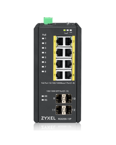 RGS200-12P-ZZ0101F. Промышленный L2 PoE+ коммутатор. ZYXEL в Нижневартовске