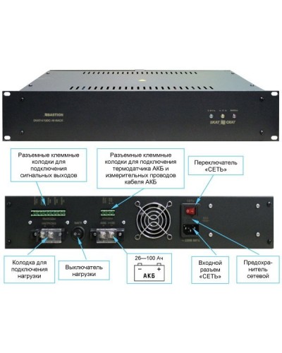 SKAT -V.12DC-18 RACK (СКАТ ИБП-12/18-RACK) (2145). Источник вторичного электропитания резервированный. Бастион в Нижневартовске