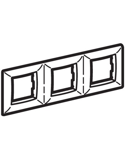 Рамка на 2+2+2 модуля (трехместная), слон. кость (75013O): Рамка трехместная, Brava в Нижневартовске