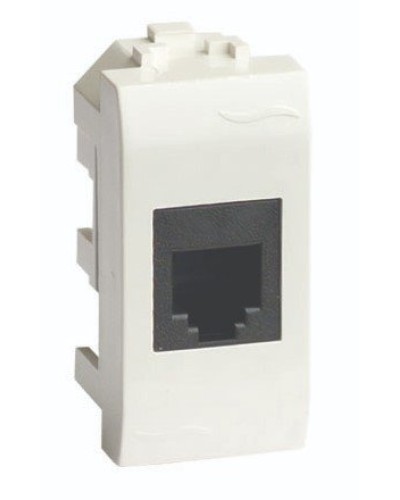 Розетка RJ-45 Brava 1 модуль слоновая кость (75457S): Розетка компьютерная с одним разъёмом в Нижневартовске