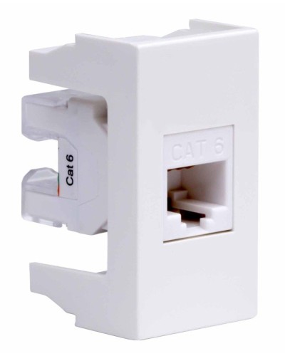 Розетка RJ-45 Viva 1 модуль кат.6A белая (45058). Розетка компьютерная экранированная с одним разъёмом. ДКС в Нижневартовске