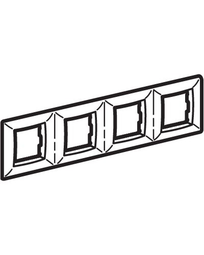 Рамка на 2+2+2+2 модуля (четырехместная), сл. кость (75014O): Рамка четырехместная, Brava в Нижневартовске