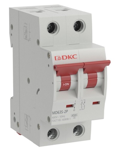 YON max MD63S 2P 6А 4,5кА C (MD63S-2PC6). Автоматический выключатель. ДКС в Нижневартовске