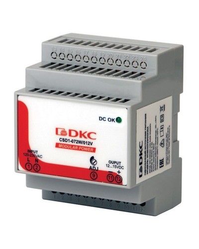 Источник питания однофазный, 72Вт, 3А, 24В (XCSD1072W024VAA). Источник питания  MODULAR POWER однофазный. ДКС в Нижневартовске