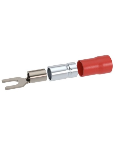 Наконечник вилочный НВИ 0,25-1,5 М6 (D6,4мм) (100 шт) (2A16P-DS-PVC). Наконечник вилочный с изолированным фланцем ПВХ, двойная гильза. ДКС в Нижневартовске