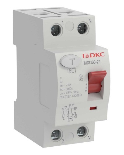 YON MAX MDL100 ВДТ, 2P, 30mA, 63A, АС (MDL100-2P2-63-AC). Автоматический выключатель дифференциальный (УЗО). ДКС в Нижневартовске