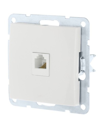 Розетка RJ-45 кат. 5е с накладкой, белый LK60 (866104-1). Розетка компьютерная. Экопласт в Нижневартовске