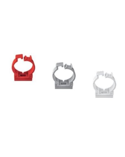 Ecoplast держатель с защелкой для труб D25, АБС, красный (50 шт) (49625-50). Держатель с защелкой для аспирационной системы. Экопласт в Нижневартовске