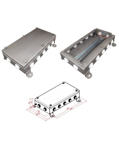 КМ IP55-1530, 14 вводов, нержавейка. Коробка монтажная электротехническая. Гефест в Нижневартовске