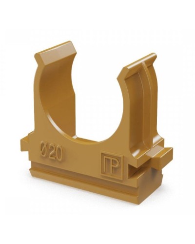 Крепёж-клипса для труб АБС-пластик бук D20 (100 шт) (PR13.0046). Крепление для труб ПВХ. Промрукав в Нижневартовске