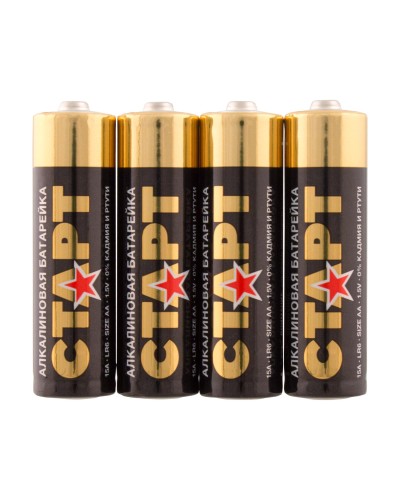 СТАРТ LR6-SH4-BOX (1,5 В, AA, LR6), упак. 4 шт.. Алкалиновые батарейки. СТАРТ в Нижневартовске